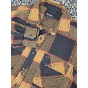 Brixton Shirt Mens Small Plaid Flannel Button Up Long Sleeve Cotton Blend‎